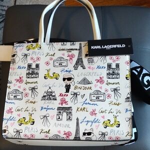 Karl Lagerfeld Multicolor Parisian Print Tote